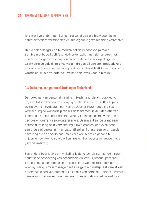 Personal Training in Nederland, een update