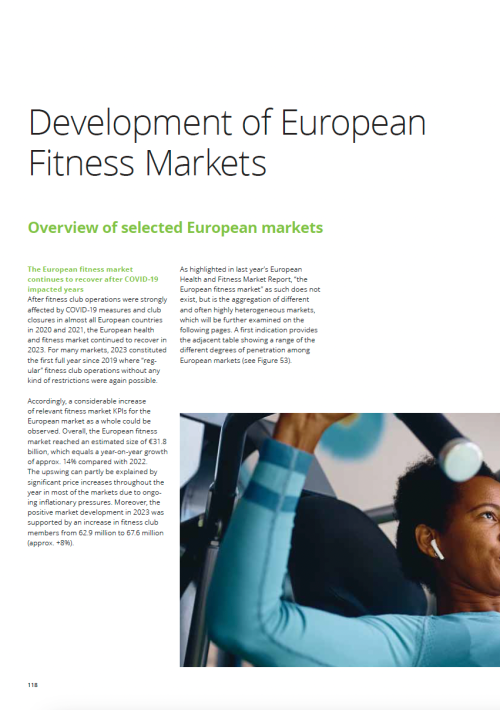 European Health & Fitness Market Report 2024 - EBOOK