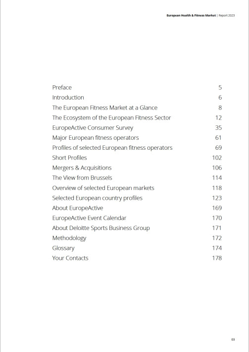 European Health & Fitness Market Report 2023 - EBOOK