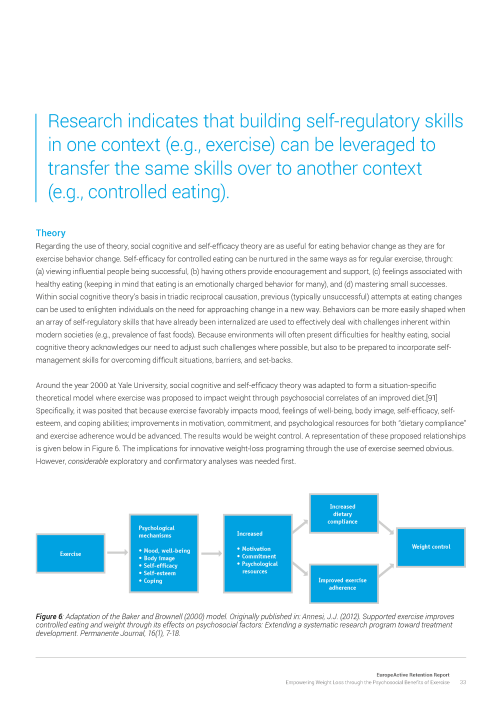 EuropeActive Retention Report 2017: Empowering Weight Loss through the Psychosocial Benefits of Exercise