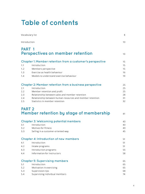 Member retention in fitnessclubs