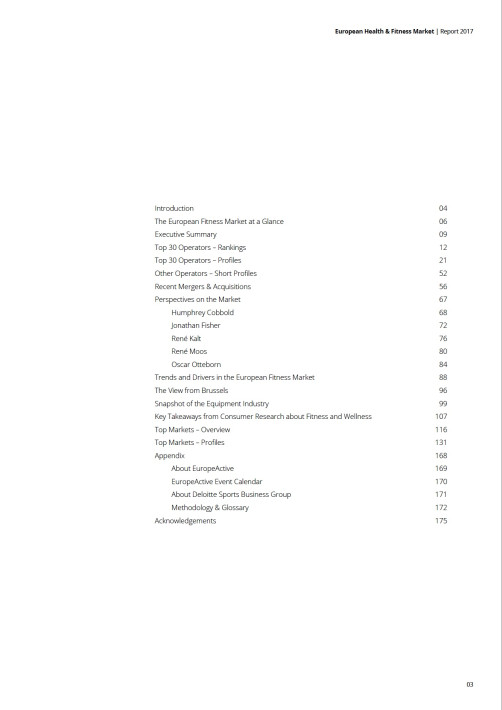 European Health & Fitness Market Report 2017 - EBOOK