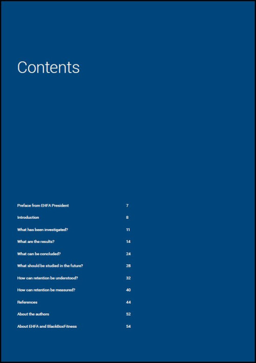 EuropeActive Retention Report 2013: A comprehensive understanding of member retention in fitness clubs